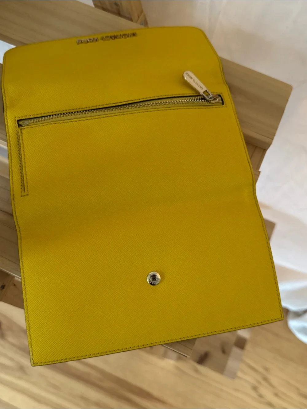 Lot of 2 Michael Kors Women's Saffiano Leather Wallet - Yellow and Black
